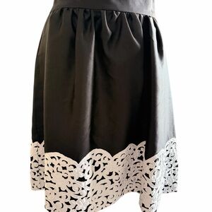 Sherrie Bloom Black and White Midi Skirt